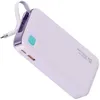 Image de Powerbank - USAMS - 10000 mAh - PD 20W - Câble USB-C rétractable - Violet