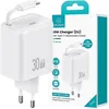 Image de Chargeur Mural - USAMS - 30W - USB-C Rétractable - Charge Rapide - Pour iPhone