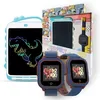 Image de Montre Connectée Enfant Bemi Linki 4G/LTE Bleue avec Thermomètre + Tablette Graphique Bemi Doodle 10