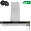 Image de CIARRA Hotte Aspirante 90cm Wi-Fi Connecté et Tactile 650 m3/h 4 Vitesses Booster Classe A+++ Hotte de Cuisine Murale Inox