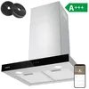 Image de CIARRA Hotte Aspirante 60cm Wi-Fi Connecté Classe A+++ 650 m3/h 4 Vitesses Booster Hotte de cuisine Tactile Inox