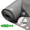 Image de VOUNOT® Brise vue occultant en HDPE 230g/m² 1.8x10m avec attaches de fixation gris