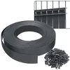 Image de VOUNOT® Kit de lamelles occultantes PVC brise vue 75m x 4.7cm avec 150 clips Gris
