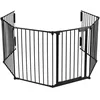Image de VOUNOT® Barrière de sécurité pliable pré-assemblée 360cm - 6 Panneaux - Grille de protection cheminée en métal noir