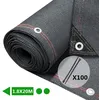 Image de VOUNOT® Brise vue occultant en HDPE 230g/m² 1.8x20m avec attaches de fixation anthracite