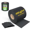 Image de VOUNOT® Brise vue occultant PVC 450g/m2 19cm x 70m Noir