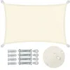 Image de VOUNOT® Voile dombrage Rectangulaire en Polyester Imperméable avec Kit de Montage 3x2m Beige