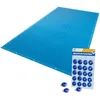 Image de VOUNOT® Bâche piscine 4x7m avec oeillets alu - Double couche - Polyéthylène 160g/m² - Couverture étanche bleu foncé