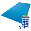 Image de VOUNOT® Bâche piscine 4x8m avec oeillets alu - Double couche - Polyéthylène 160g/m² - Couverture étanche bleu foncé
