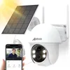 Image de (2K Upgrade) ANRAN 3MP Caméra de surveillance sans fil Wifi extérieure Solaire panoramique 360° détection PIR audio bidirectionnel