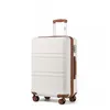 Image de Kono Valise Cabine Grand Taille 75x48x30cm Valise Bagage a Main Rigide ABS Valise de Voyage à 4 roulettes et Serrure TSA Crème