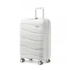 Image de Kono Valise Bagage Cabine 55x40x20cm Rigide Polypropylène Valise de Voyage à 4 roulettes et Serrure TSA 39L Blanc
