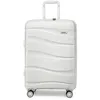 Image de Kono Valise Grande 76x50x31cm Rigide Polypropylène Valise de Voyage à 4 Roulettes Pivotantes et Serrure TSA Valise de Chariot Blanc