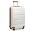 Image de Kono Valise Moyenne Taille 66x45x26cm Rigide Légere à 4 roulettes Pivotantes Valise de Voyage Soute avec Serrure TSA 63L Crème
