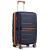 Image de British Traveller Valise Grande Taille 76x50x31cm Valise de Voyage à roulettes et Serrure TSA Valises Bagages à main- 92L Marine