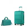 Image de Kono Set de 2 Valises de Voyage Rigide ABS + PC Bagage Cabine 51.5x38x21cm à 4 roulettes avec Serrure TSA + Sac de Voyage Bleu