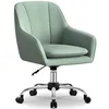 Image de Chaise Bureau Pivotante à 360° Fauteuil de Coiffeuse Hauteur dAssise Réglable Capacité 110 kg pour la Maison/Le Bureau vert clair