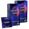 Image de Durex Lot de 20 Préservatifs Orgasm'Intense - Extra Lubrifiés Stimulants et Texturés - 2x10 pièces
