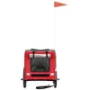 Image de Remorque de vélo pour chien FYDUN - Rouge et gris - Capacité de charge 45 kg