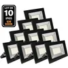 Image de Projecteurs Led 10W - EUROPALAMP - Lot de 10 - Noir - Extérieur - Haute Luminosité