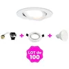 Image de Spot encastrable - BLANC - GU10 - 100 pièces - 7W LED - Blanc Froid 6000K