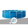 Image de Kit piscine tubulaire Intex Metal Frame ronde 4 57 x 1 22 m + 6 cartouches de filtration