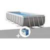 Image de Kit piscine tubulaire Intex Prism Frame rectangulaire 488 x 244 x 107 m + Bâche à bulles