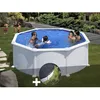 Image de Kit piscine acier blanc Gré Atlantis ronde 370 x 132 m + Bâche hiver