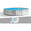 Image de Kit piscine tubulaire Intex Prism Frame ronde 457 x 107 m + 6 cartouches de filtration