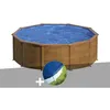 Image de Kit piscine acier aspect bois Gré Sicilia ronde 320 x 122 m + Bâche hiver