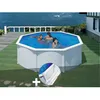 Image de Kit piscine acier blanc Gré Fidji ronde 370 x 122 m + Tapis de sol