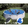 Image de Kit piscine acier blanc Gré Atlantis ronde 570 x 132 m + Bâche hiver + Bâche à bulles