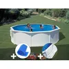 Image de Kit piscine acier blanc Gré Bora Bora ronde 370 x 122 m + Bâche à bulles + Tapis de sol