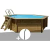 Image de Kit piscine bois Gré Vanille 2 Ø 400 x 119 m + Douche