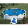 Image de Kit piscine acier blanc Gré Fidji ronde 570 x 122 m + Bâche à bulles