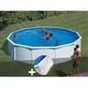 Image de Kit piscine acier blanc Gré Fidji ronde 570 x 122 m + Tapis de sol