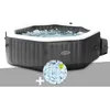 Image de Kit spa gonflable Intex PureSpa Carbone octogonal Bulles et Jets 4 places + 5 kg de sel