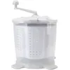 Image de Lave-linge manuel - Vvikizy - Gris - ABS+acier inoxydable - Essorage rapide - Pieds à ventouses - Panier à linge amovible