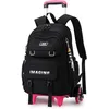 Image de Cartable roulettes - Mixte - Noir - Tissu Oxford - 32x22x45 cm - 30 litres Noir PZCC