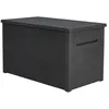 Image de Keter Coffre de rangement Java XXL coffre en résine style osier résistant verrouillable Graphite - 870L - 147x83x86 cm