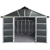 Image de PALRAM Abri de jardin Yukon 79 m² avec base - Aluminium et polycarbonate - Gris