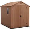 Image de Keter Darwin Abri de jardin 6 x 8 résistant aux intempéries effet bois marron