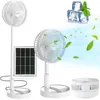 Image de Ventilateur Sur Pied Solaire Portable Ventilateur De Table 5200Mah Batterie Rechargeable Ventilateur Silencieux 3 Vitesses Et