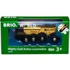 Image de Brio World Locomotive Dorée Puissante à piles - Accessoire son & lumière Circuit de train en bois - Ravensburger - Dès 3 ans -
