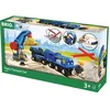 Image de Circuit de train en bois BRIO World Circuit Police - Coffret complet 17 pièces - Magnétique - Mixte dès 3 ans