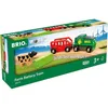 Image de Train de la Ferme à Pile - BRIO - Circuit en bois - Wagon et chargement aimanté inclus