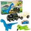 Image de Brio Train à Piles Dinosaure - Train électrique - Dinosaure Inclus - pour circuit de train en bois - Dès 3 Ans - Brio World - 36096