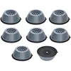 Image de INF Pieds anti-vibrations pour lave-linge/sèche-linge Gris 8-pack