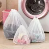 Image de INF Sacs à linge en maille fine paquet de 3 Blanc