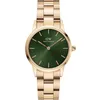 Image de Montre - DANIEL WELLINGTON - Iconic Link - Acier inoxydable plaqué or rose - Cadran vert - 28 mm